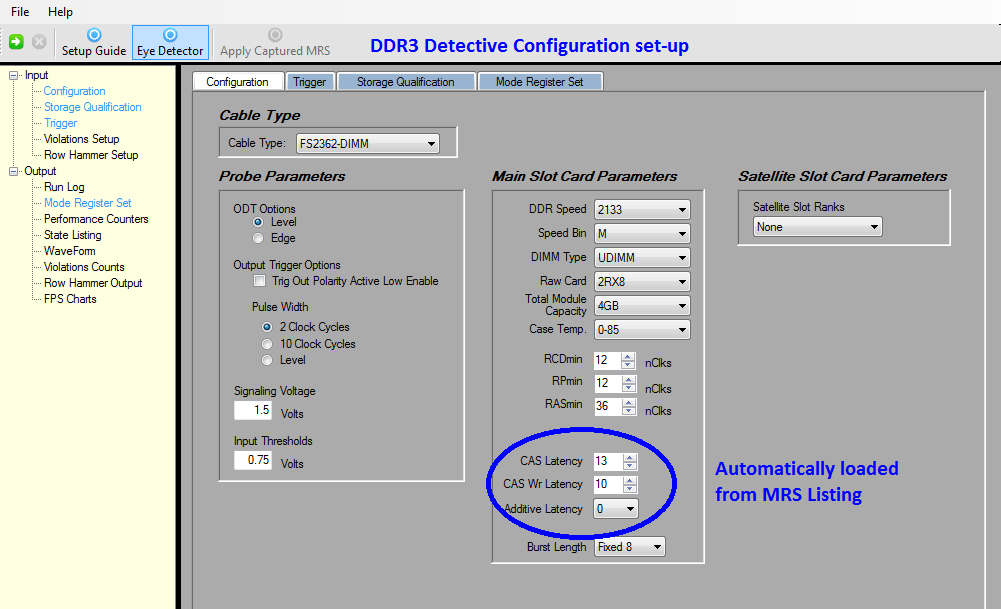 DDR3 Detective Configuration